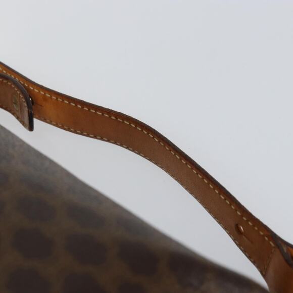 CELINE Macadam Canvas Hand Bag Pvc Leather Brown Gold - Picture 8 of 12